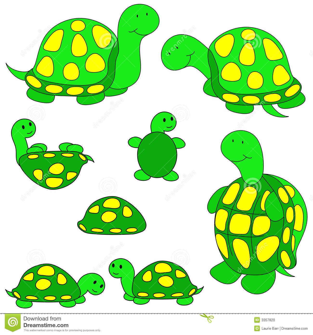 Turtle clip art free vector