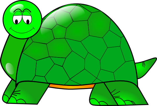 ... Turtle With Large Shell Clip Art - vector clip art .