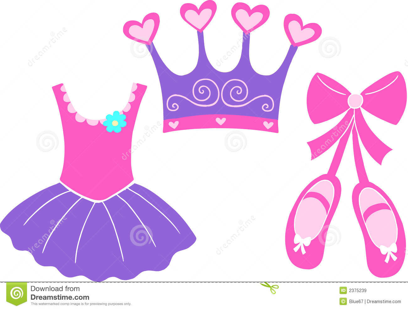 Sweet Tutus and Ties- Clipart