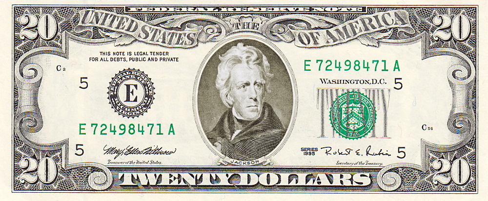 Twenty Dollar Bill Us Http Ww - Dollar Bill Clipart