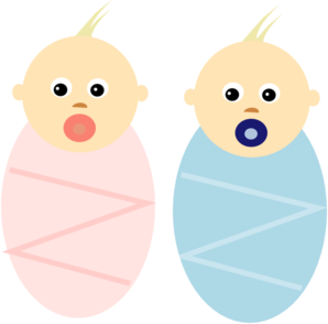 Twin Babies Clipart 1 Custom 