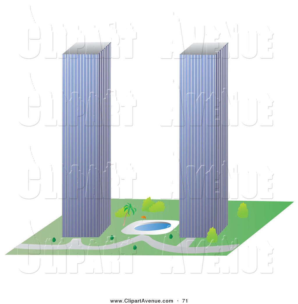 Twin Tower Building Clipart