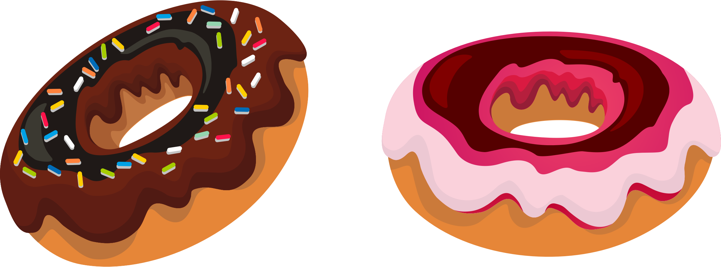 Two donut donut clipart free  - Donuts Clipart