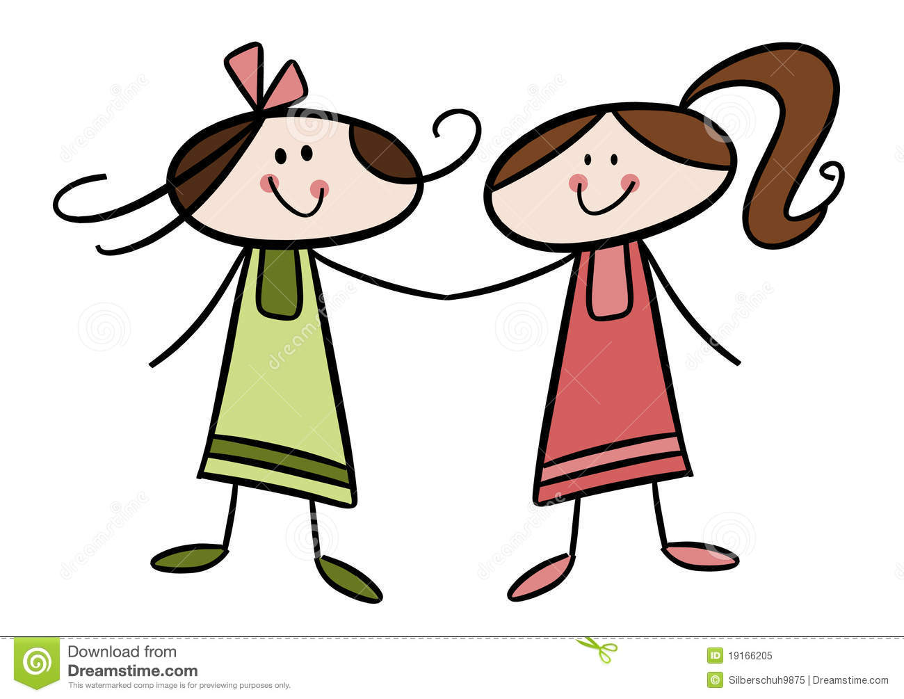 Two Friends Hugging Clipart C - Sisters Clipart