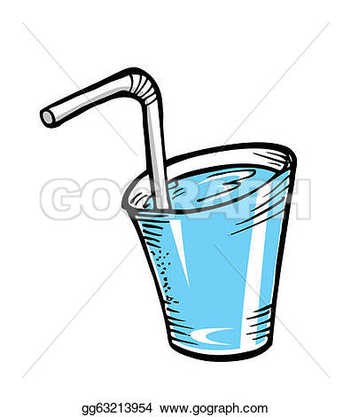 Two Glasses with Water u0026middot; glass of water with straw