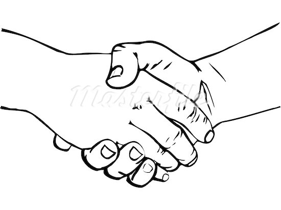 Shaking hands clipart black .