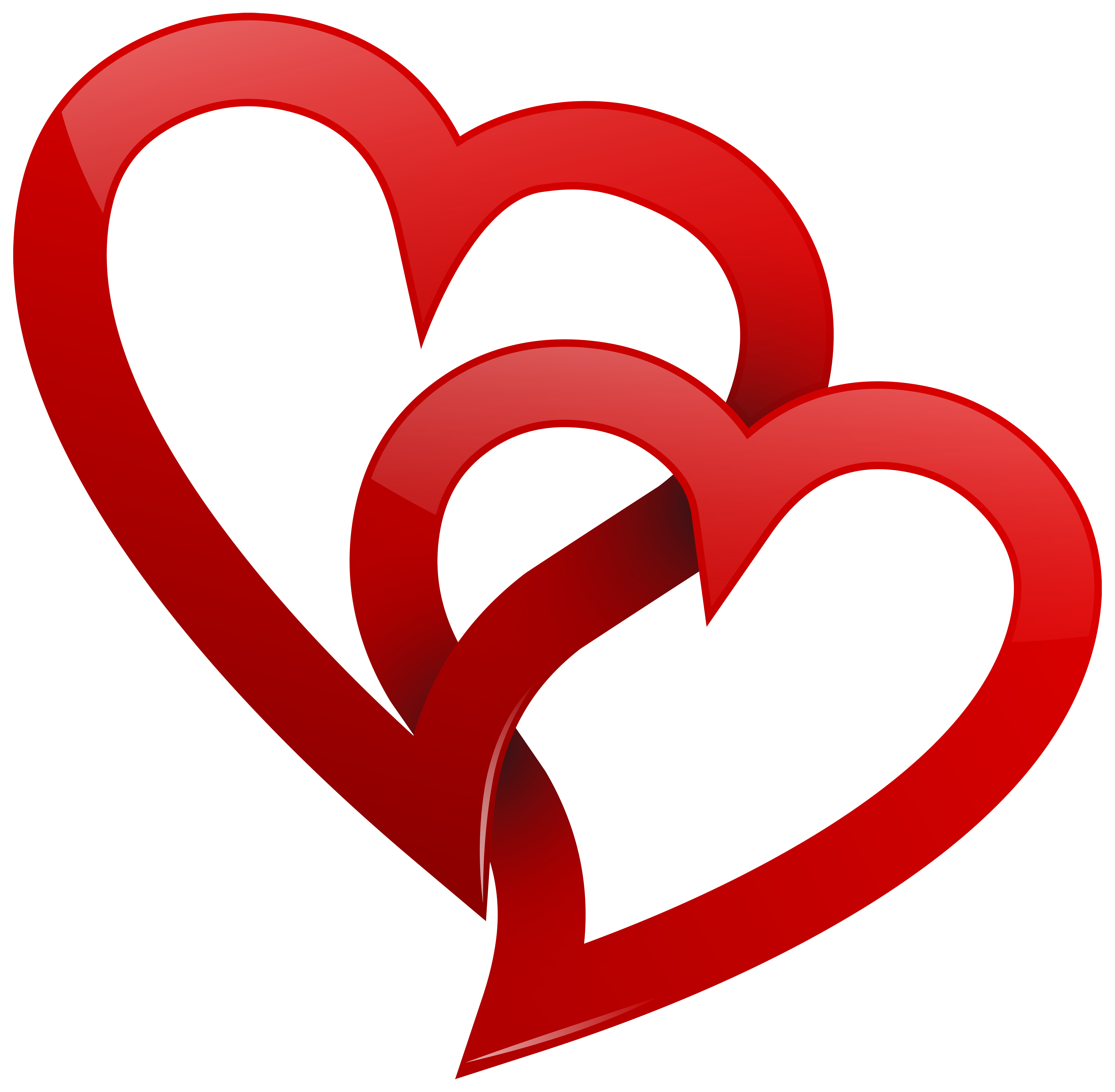 ... Two hearts clipart ...