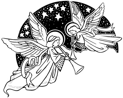Two Hearts Design Angels Clipart