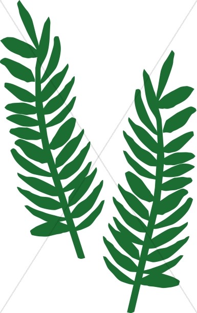 Two Palm Fronds - Palm Branch Clip Art