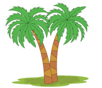 Two Palm Trees Clipart Size: 101 Kb