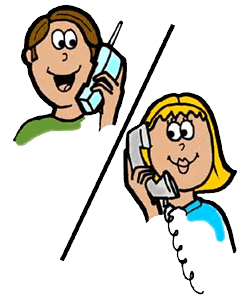 Two Person Phone Call Clipart .