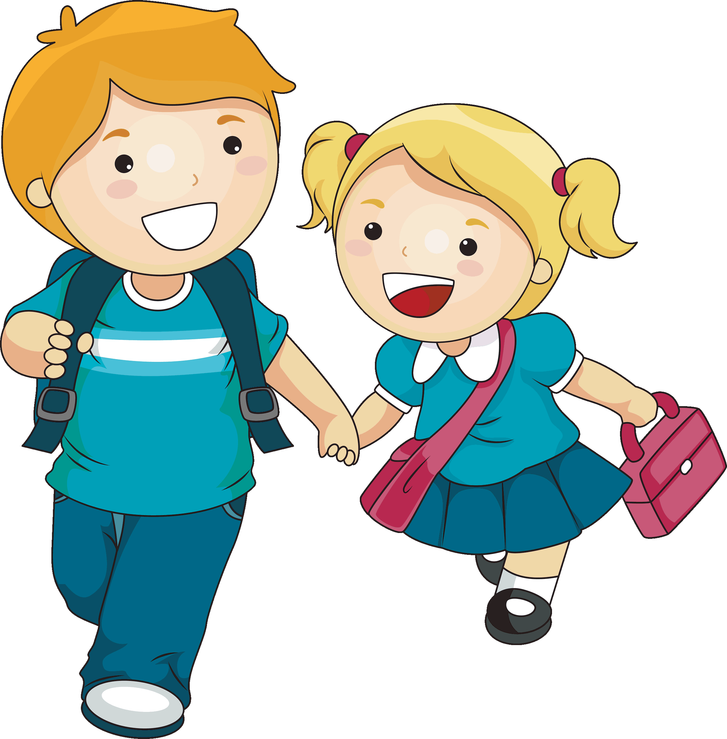 Two School Kids | Clipart library - Free Clipart Images