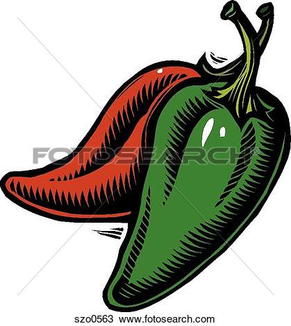 Two shiny jalapeno peppers on - Jalapeno Clipart