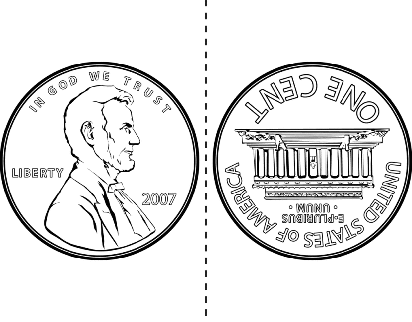 Two Sided Penny Clipart