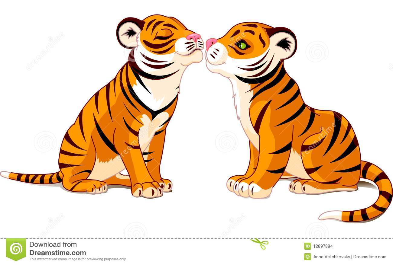 Two Tigers Clipart
