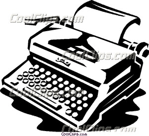 ... retro typewriter vector i