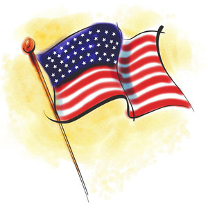 U.S.A. Independence Day Free Clip Art American Flags