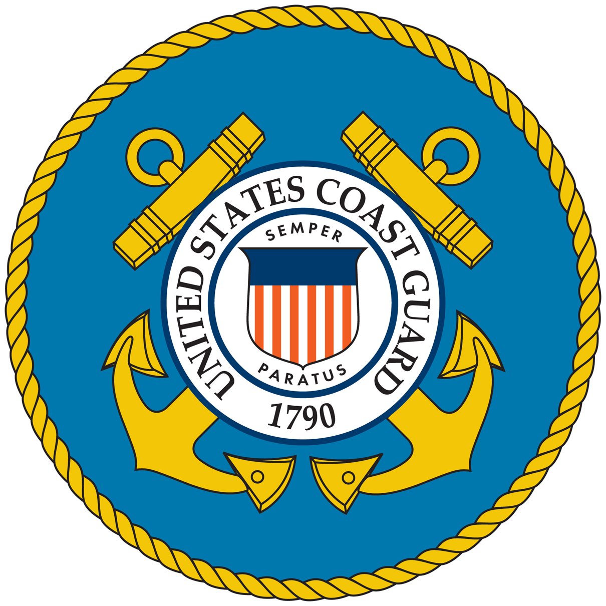 U. S. Coast Guard Flags, Seals, Logos Battle Streamers