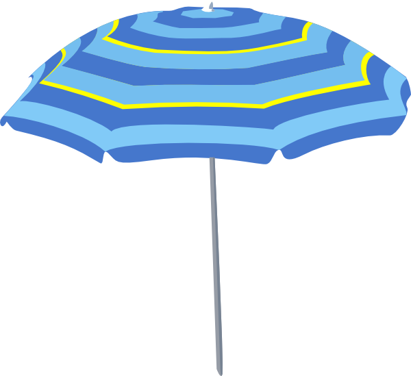 Umbrella Clip Art At Clker Co - Beach Umbrella Clip Art