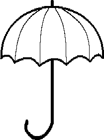 umbrella clipart black and white 1