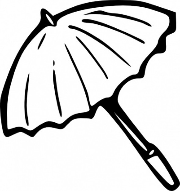 Umbrella Outline clip art Vector | Free Download