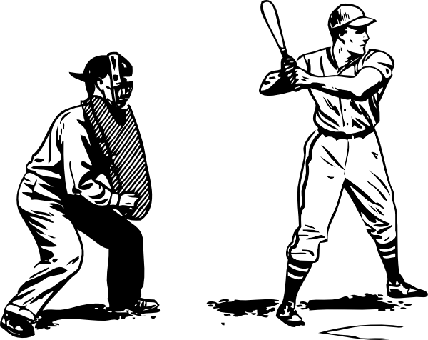 Umpire And Batter Clip Art At Vector Clip Art Online