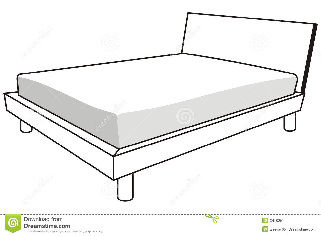 Under The Bed Clipart Black And White White Bed Clipart Black