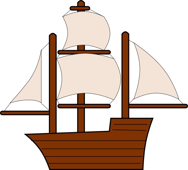 Unfurled Sailing Ship clip ar - Sailing Ship Clip Art