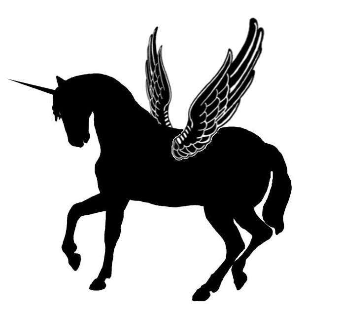 Unicorn clipart wing silhouette #1
