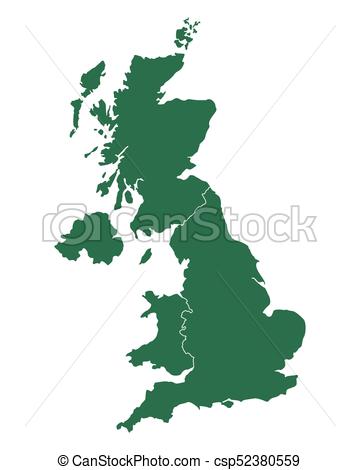 Map of United Kingdom - csp52 - United Kingdom Clipart