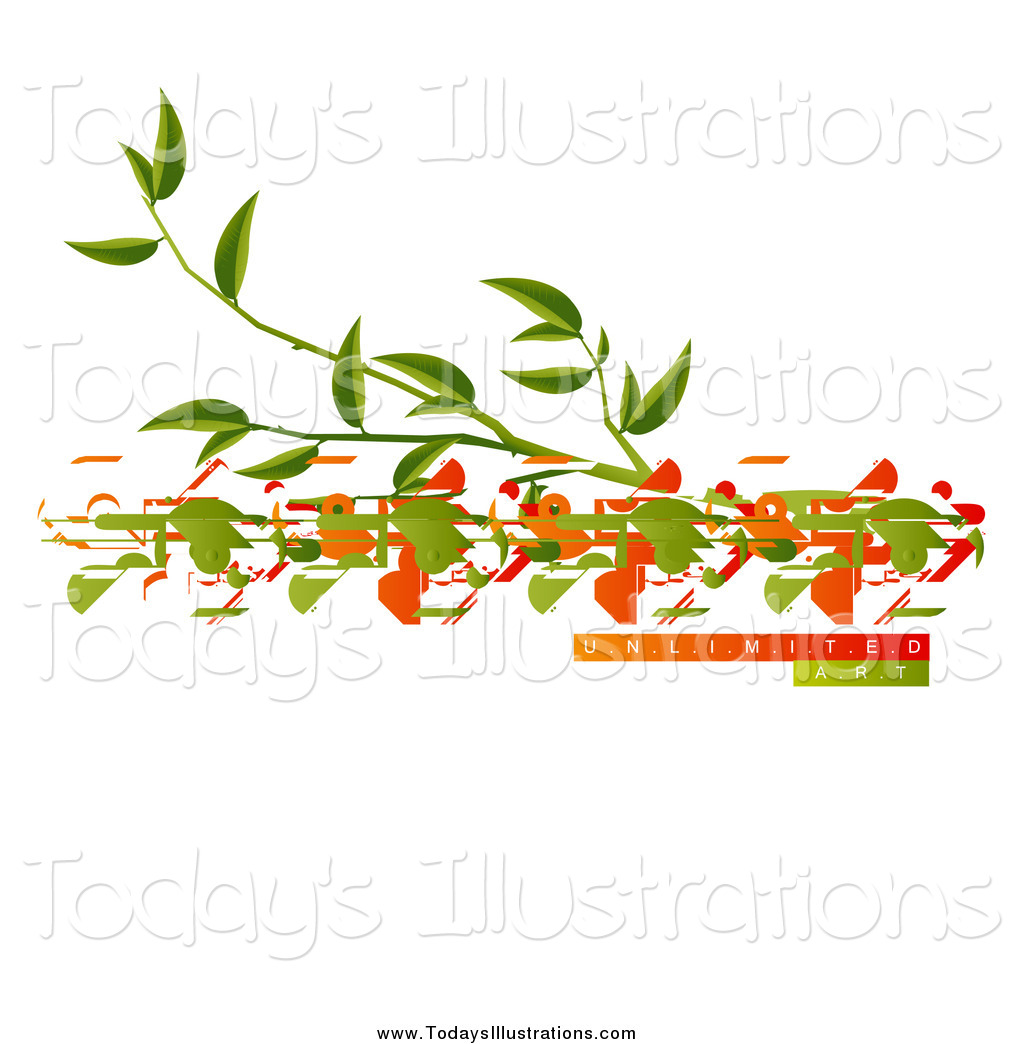 Clipart of a Tree Branch and Birds with Unlimited Art Sample Text