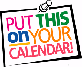 Upcoming Events - Mark Your Calendar Clipart