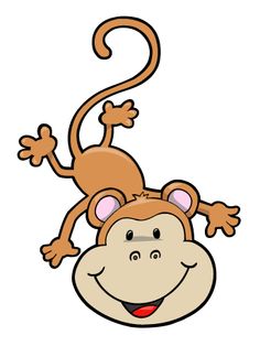 upside clipart - Hanging Monkey Clipart