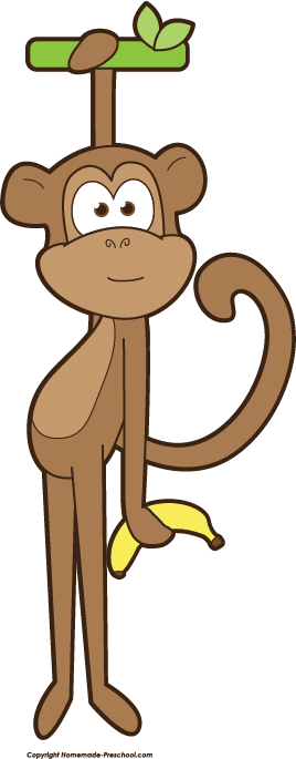 hanging monkey clipart