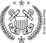 US Coast Guard insignia - Doodle style military rank.