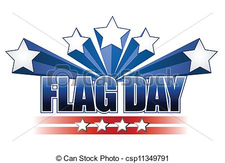 ... US flag day stars illustration design over white