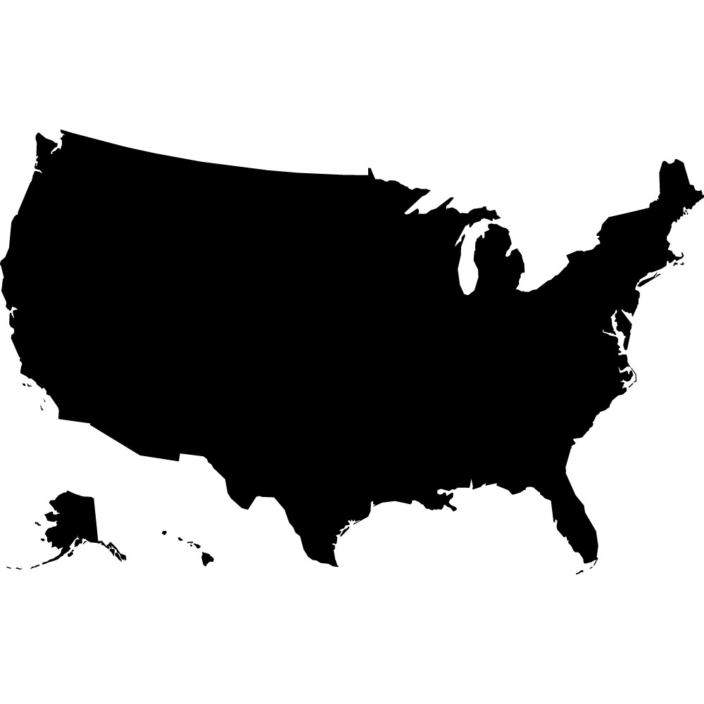 Maps United States Map Black 
