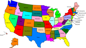 Us Map With States Clip Art A - Us Map Clipart