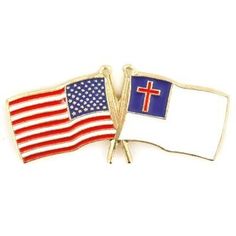 USA Christian Flag Pin . $3.95