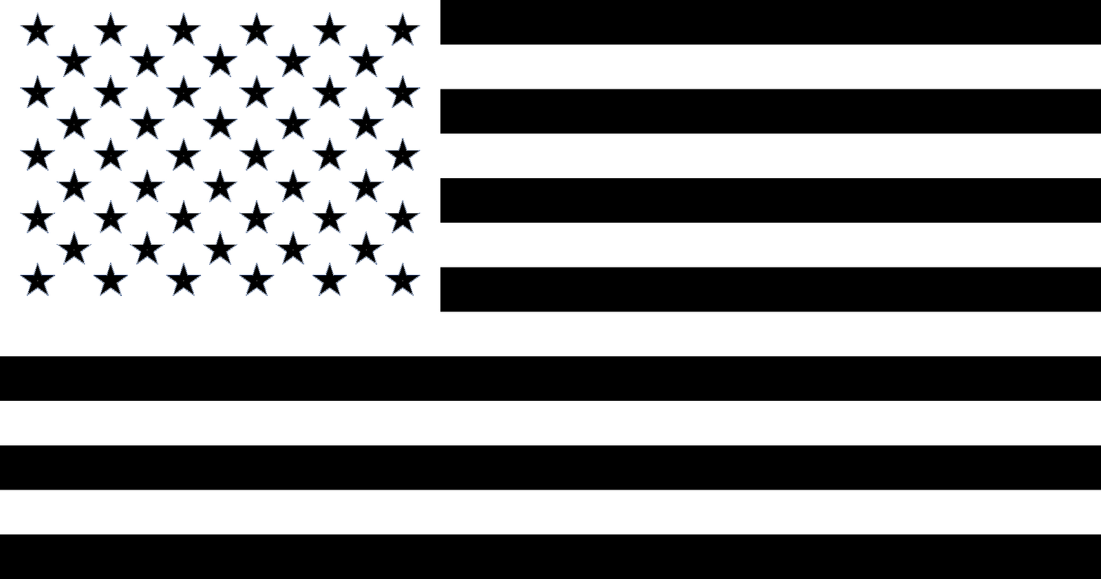 Usa Flag Clipart Black And .. - American Flag Clip Art Black And White