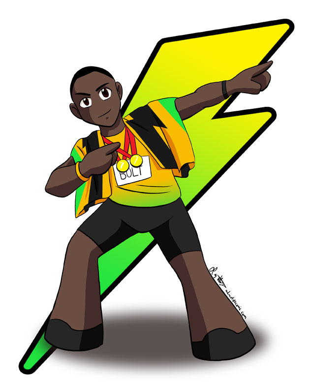 Usain Bolt Tribute Sticker