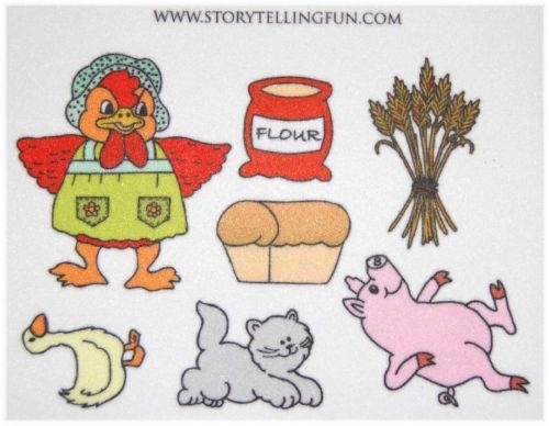 Use clip art to make a Little Red Hen Felt story - great idea!
