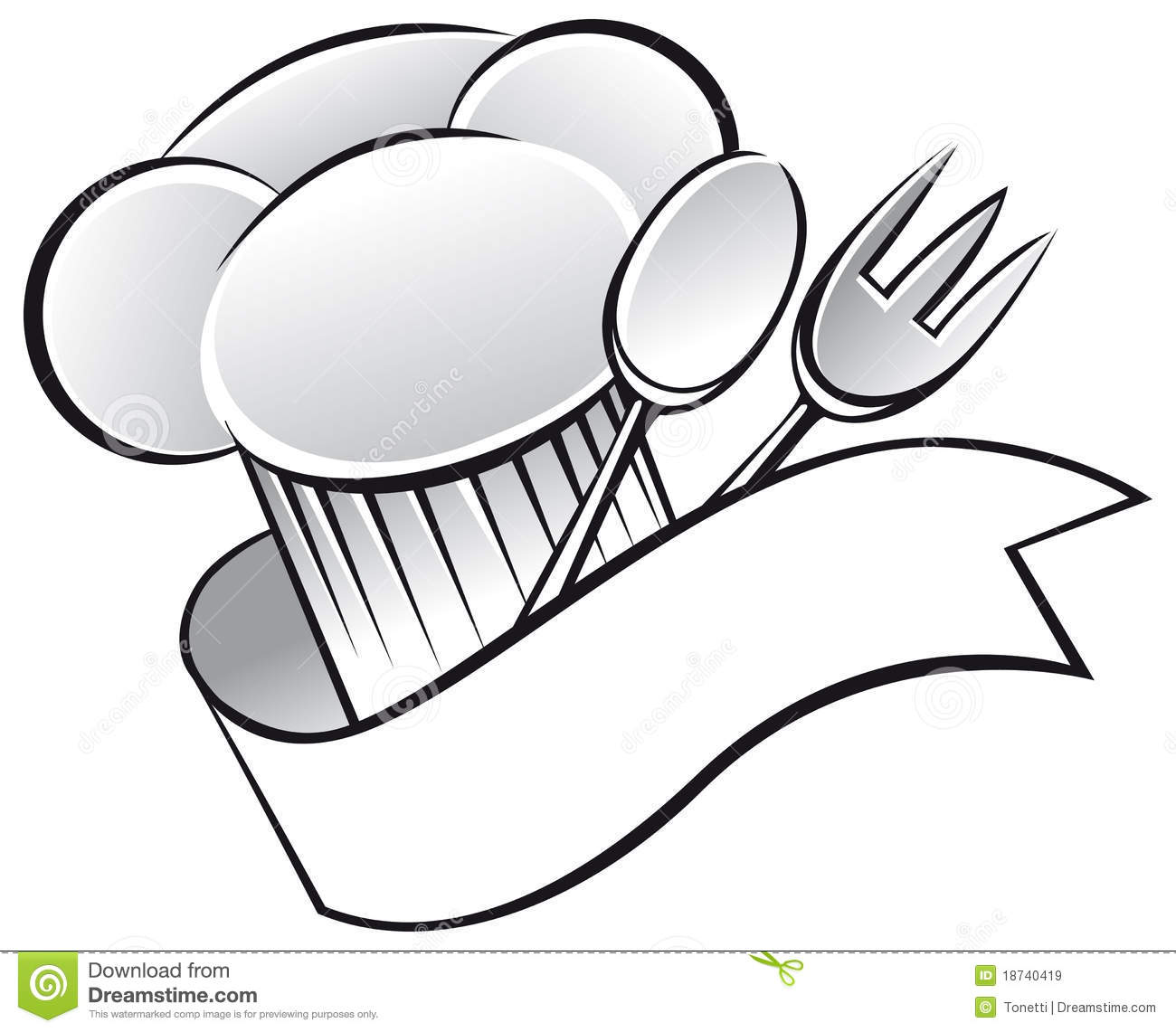 Utensils And Chef Hat Clipart - Chef Hat Clip Art