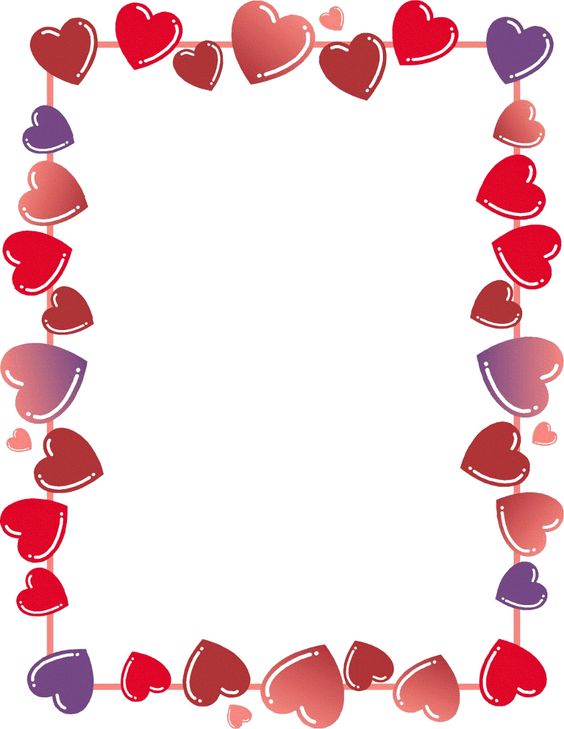 valentine clip art free . - Heart Border Clip Art