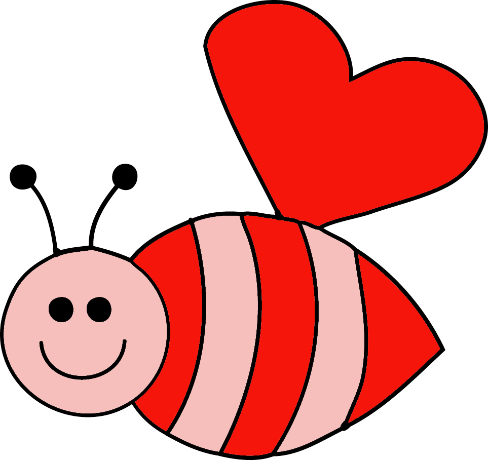 Bee Carrying Valentine Heart