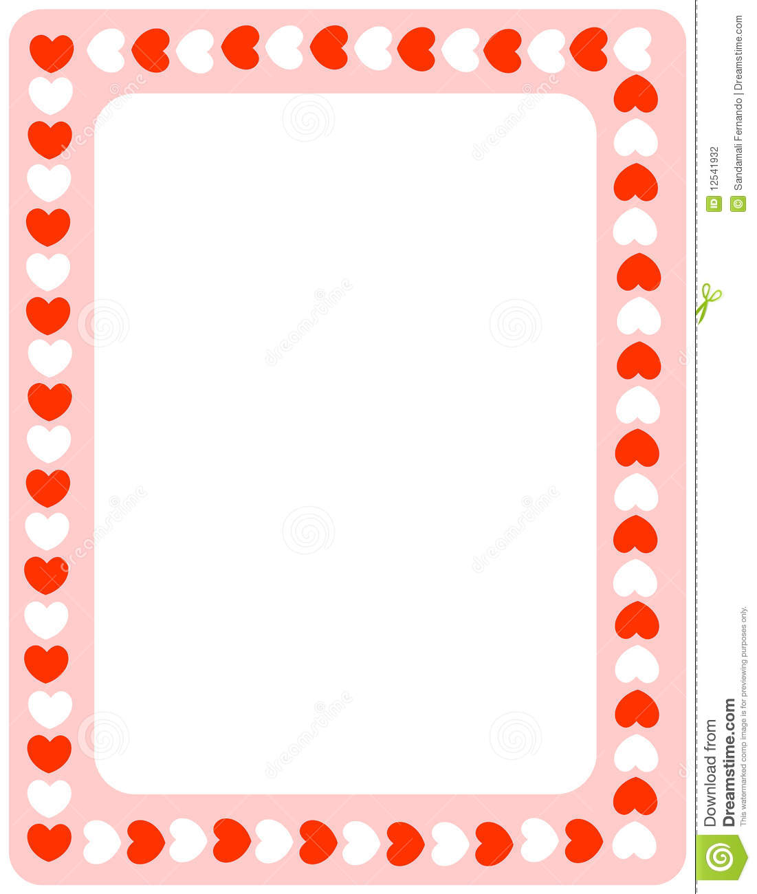 Valentine Heart Border Clipart Red Hearts Valentines Day