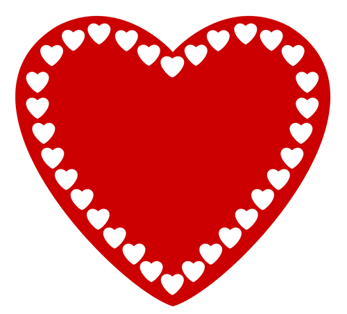 Valentine heart clipart image