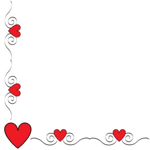 Valentine Hearts Border Royal