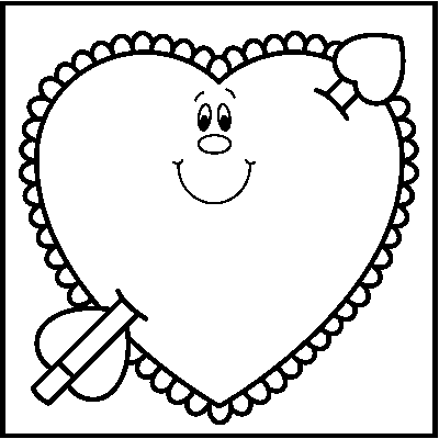 valentine hearts clip art black and white