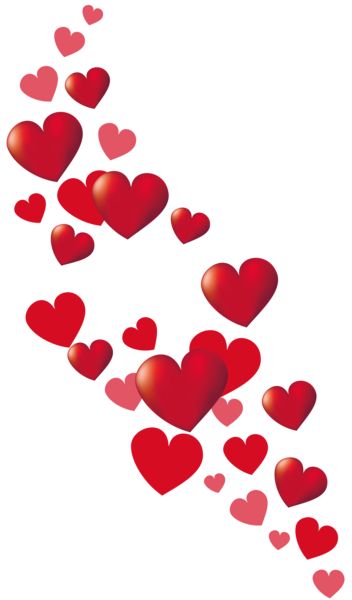 Valentine Hearts Decor PNG Clipart Picture